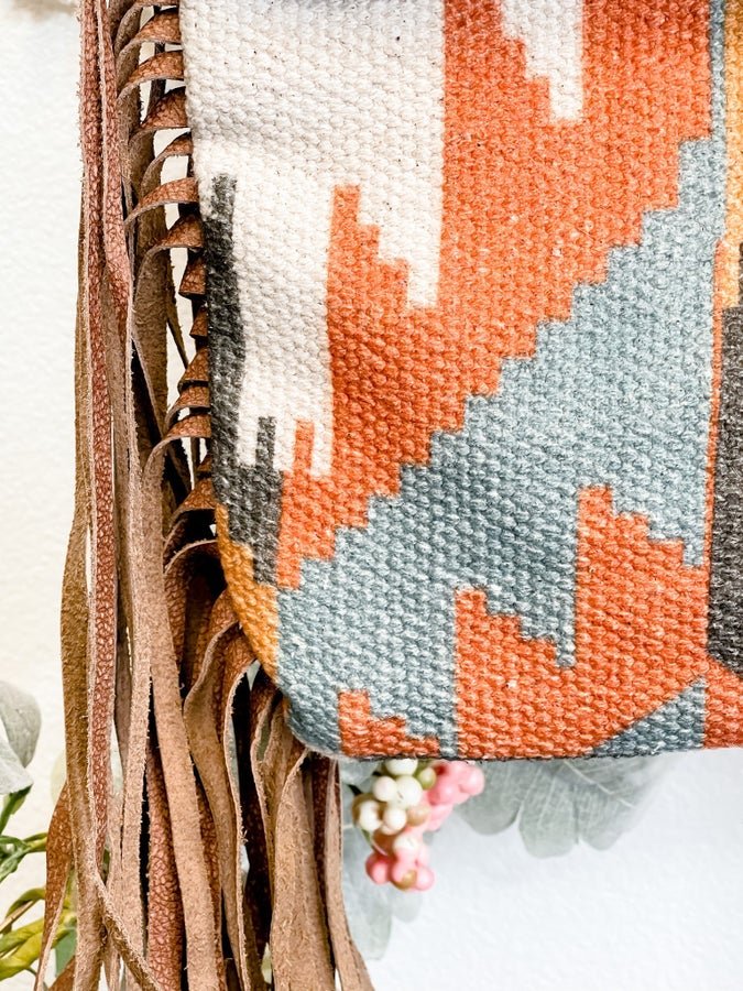 Fringe Aztec Bag - Whiskey Skies - OLAY BAGS