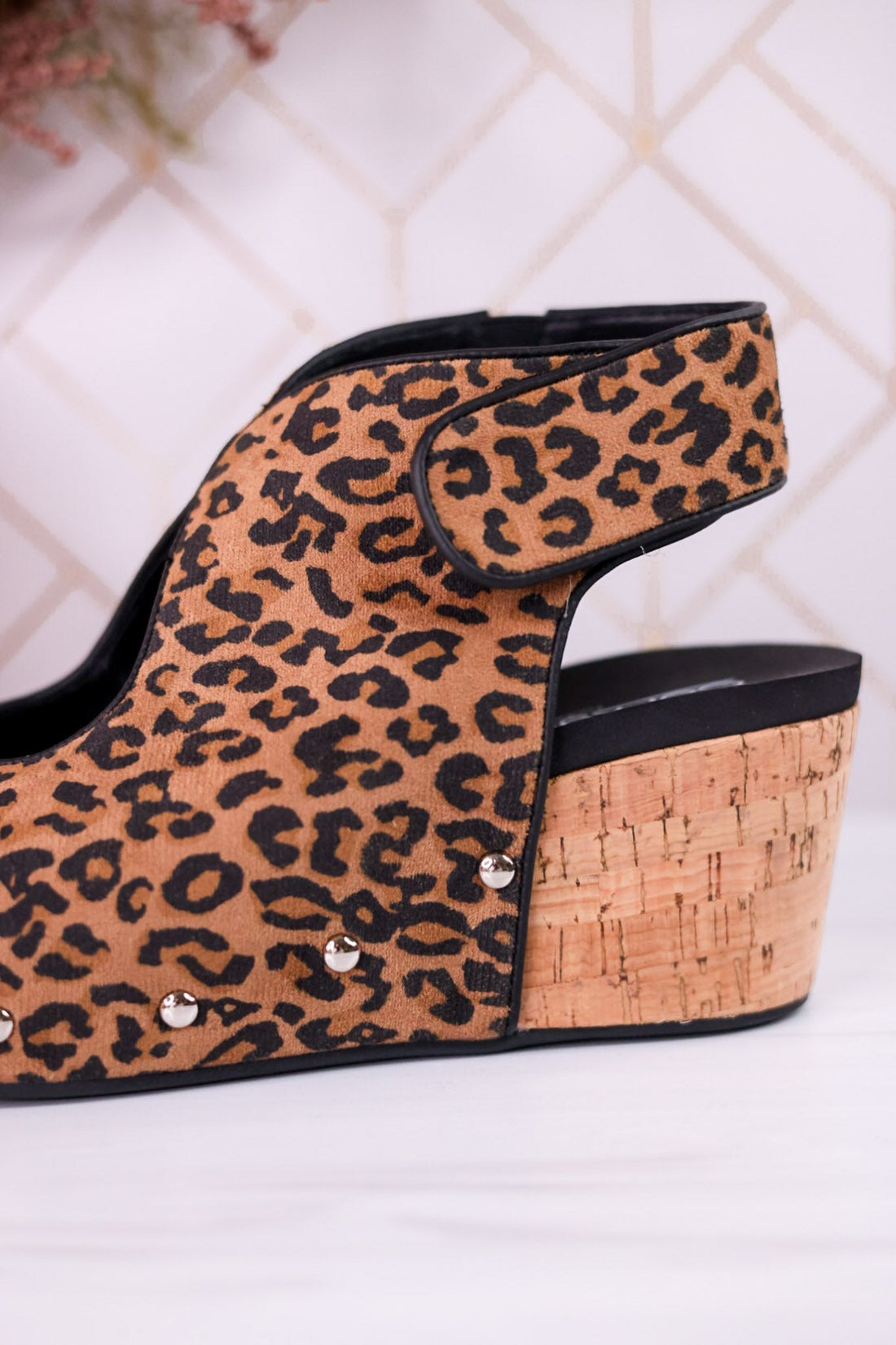 Frisky Leopard Wedges - Whiskey Skies - CORKYS FOOTWEAR