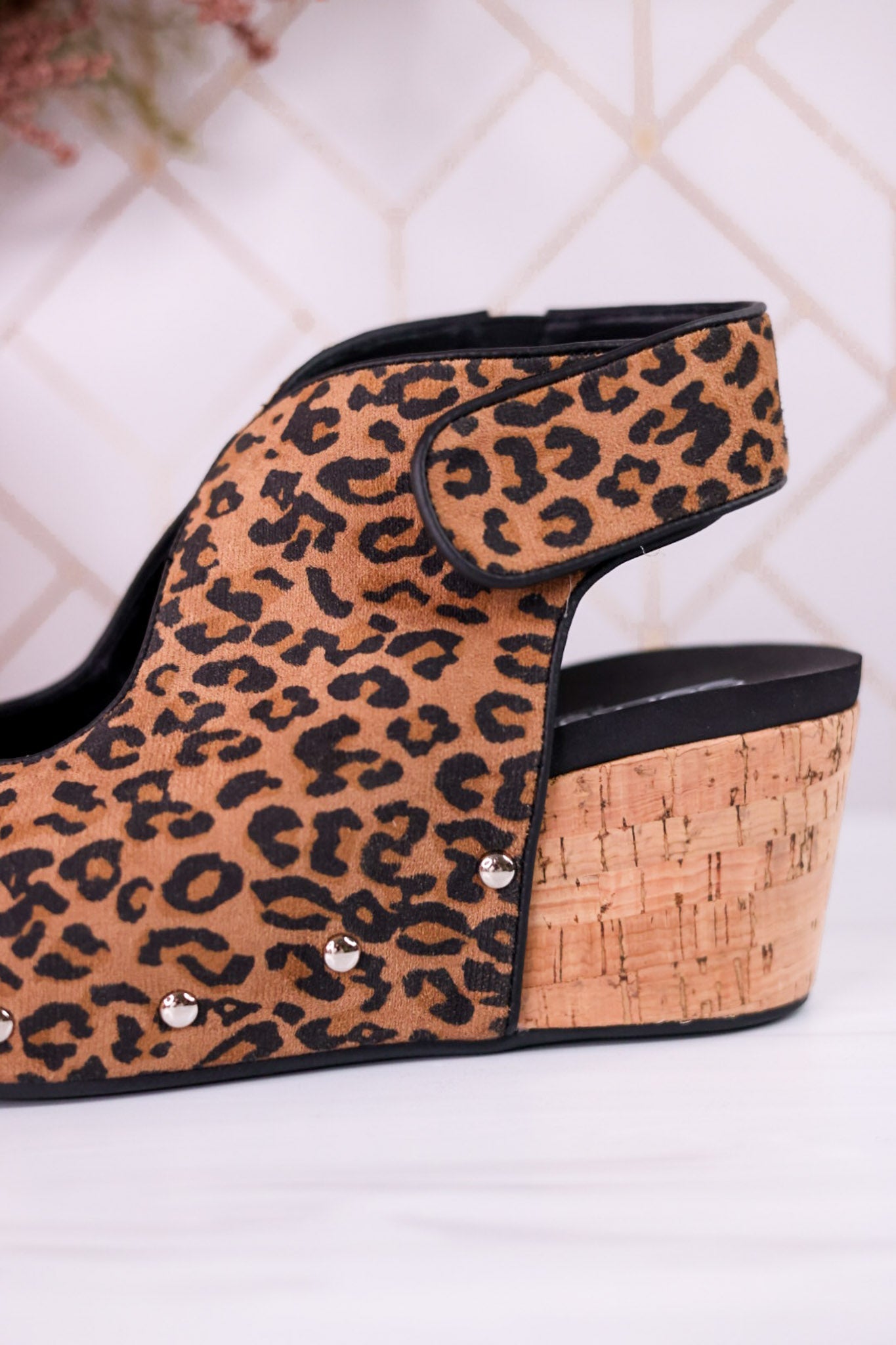 Frisky Leopard Wedges - Whiskey Skies - CORKYS FOOTWEAR