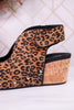 Frisky Leopard Wedges - Whiskey Skies - CORKYS FOOTWEAR