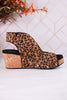Frisky Leopard Wedges - Whiskey Skies - CORKYS FOOTWEAR