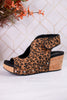 Frisky Leopard Wedges - Whiskey Skies - CORKYS FOOTWEAR