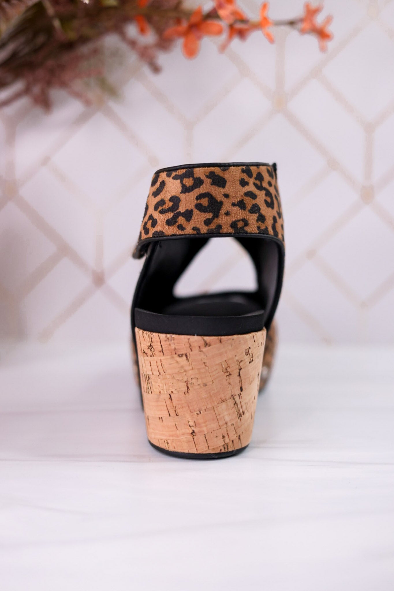 Frisky Leopard Wedges - Whiskey Skies - CORKYS FOOTWEAR