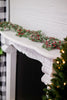 Frosted Cedar and Red Berries 5' Garland - Whiskey Skies - SULLIVANS