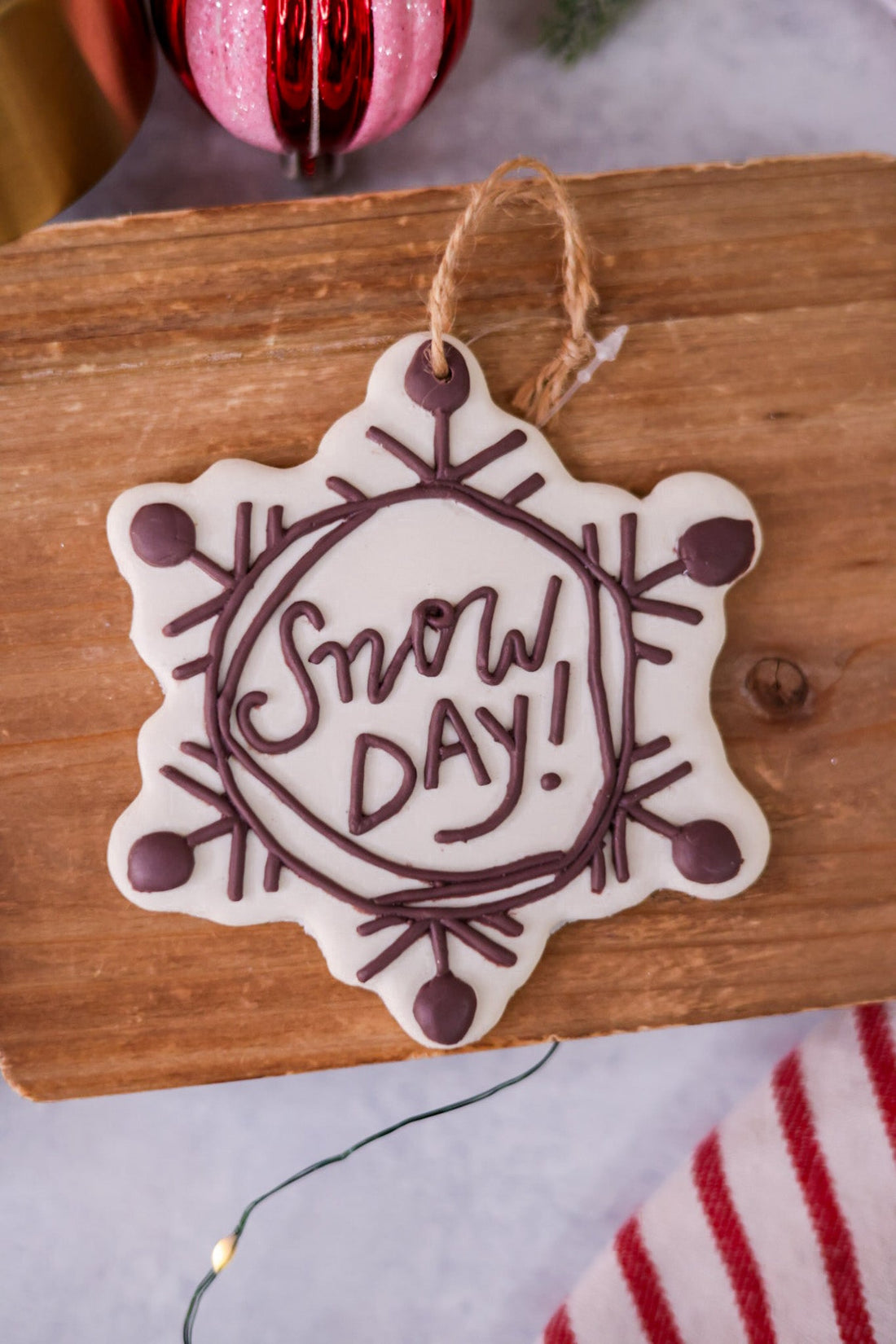 Frosted Snowflake Cookie Ornaments (3 Styles) - Whiskey Skies - MELROSE INTL