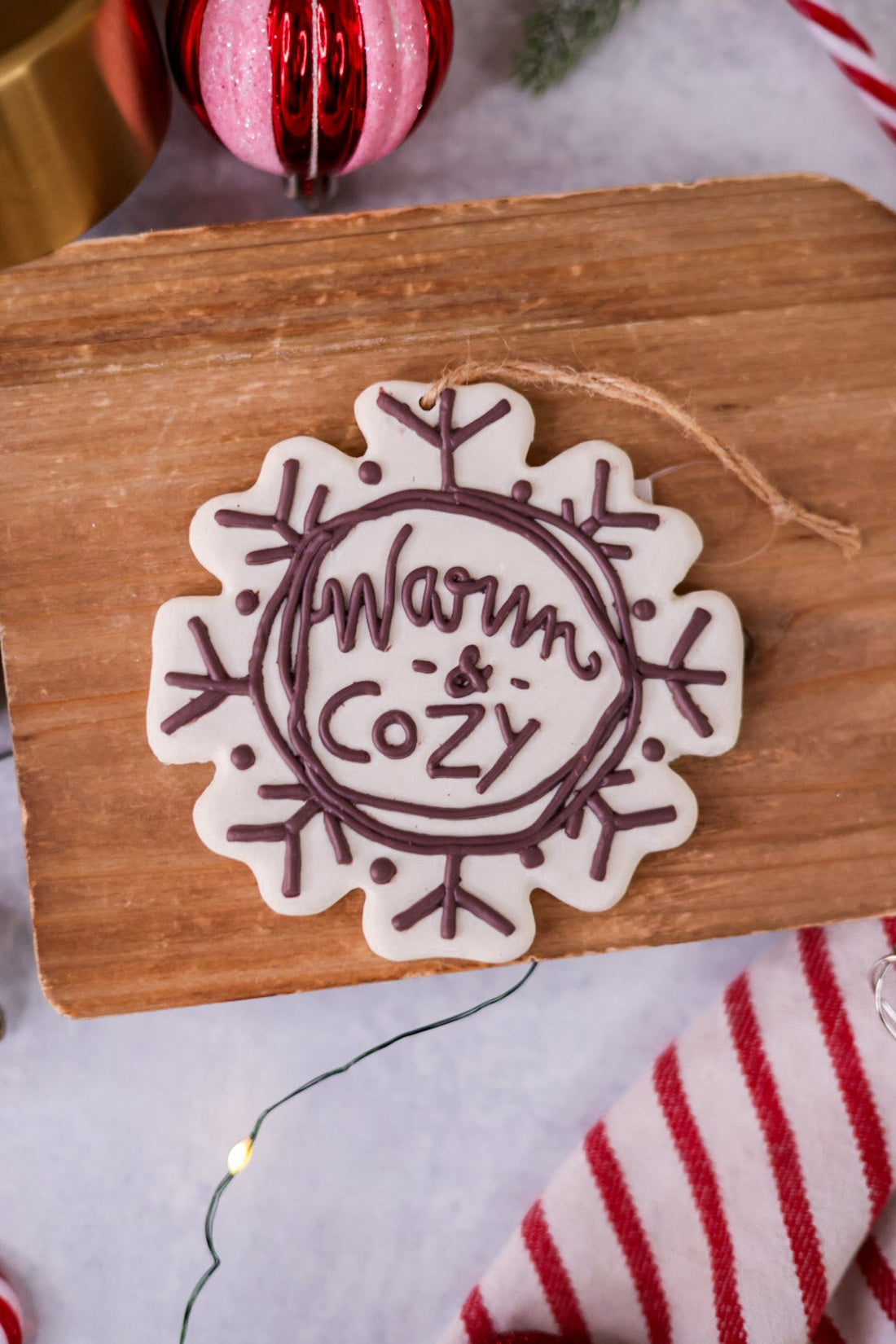 Frosted Snowflake Cookie Ornaments (3 Styles) - Whiskey Skies - MELROSE INTL