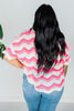 Fuchsia Pointelle Wave Pattern Sweater - Whiskey Skies - BIBI