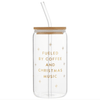 Fueled By Coffee & Christmas Music Glass Tumbler - Whiskey Skies - CREATIVE BRANDS