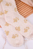 Fuzzy Crew Socks With Pawprint Pattern - Whiskey Skies - CRESCENT SOCK COMPANY