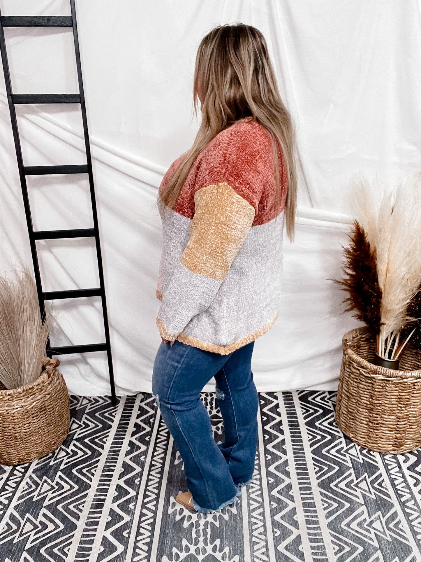 Fuzzy Knit Sweater - Whiskey Skies - ANDREE BY UNIT