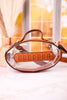 Gameday Football Clear Crossbody Bag - Whiskey Skies - MIMI WHOLESALE