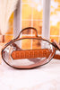 Gameday Football Clear Crossbody Bag - Whiskey Skies - MIMI WHOLESALE