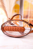 Gameday Football Clear Crossbody Bag - Whiskey Skies - MIMI WHOLESALE