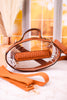 Gameday Football Clear Crossbody Bag - Whiskey Skies - MIMI WHOLESALE