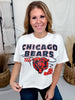 Gameday Goals Licensed Chicago Bears Short Sleeve Midi Tee - Whiskey Skies - GAMEDAY COUTURE