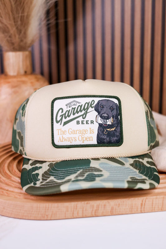 Garage Beer Mallard Camo Trucker Hat - Whiskey Skies - AMERICAN NEEDLE