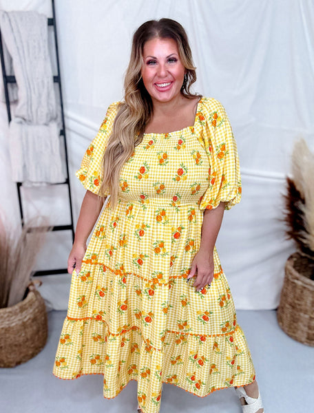 midi formal yellow dresses for women Butter Yellow A Line Midi Dress Yellow / XS