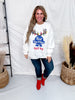 "Get Lit" Holiday Pabst Blue Ribbon Graphic Sweatshirt - Whiskey Skies - HYBRID APPAREL