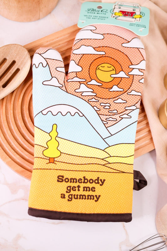 Get Me A Gummy Oven Mitt - Whiskey Skies - BLUE Q