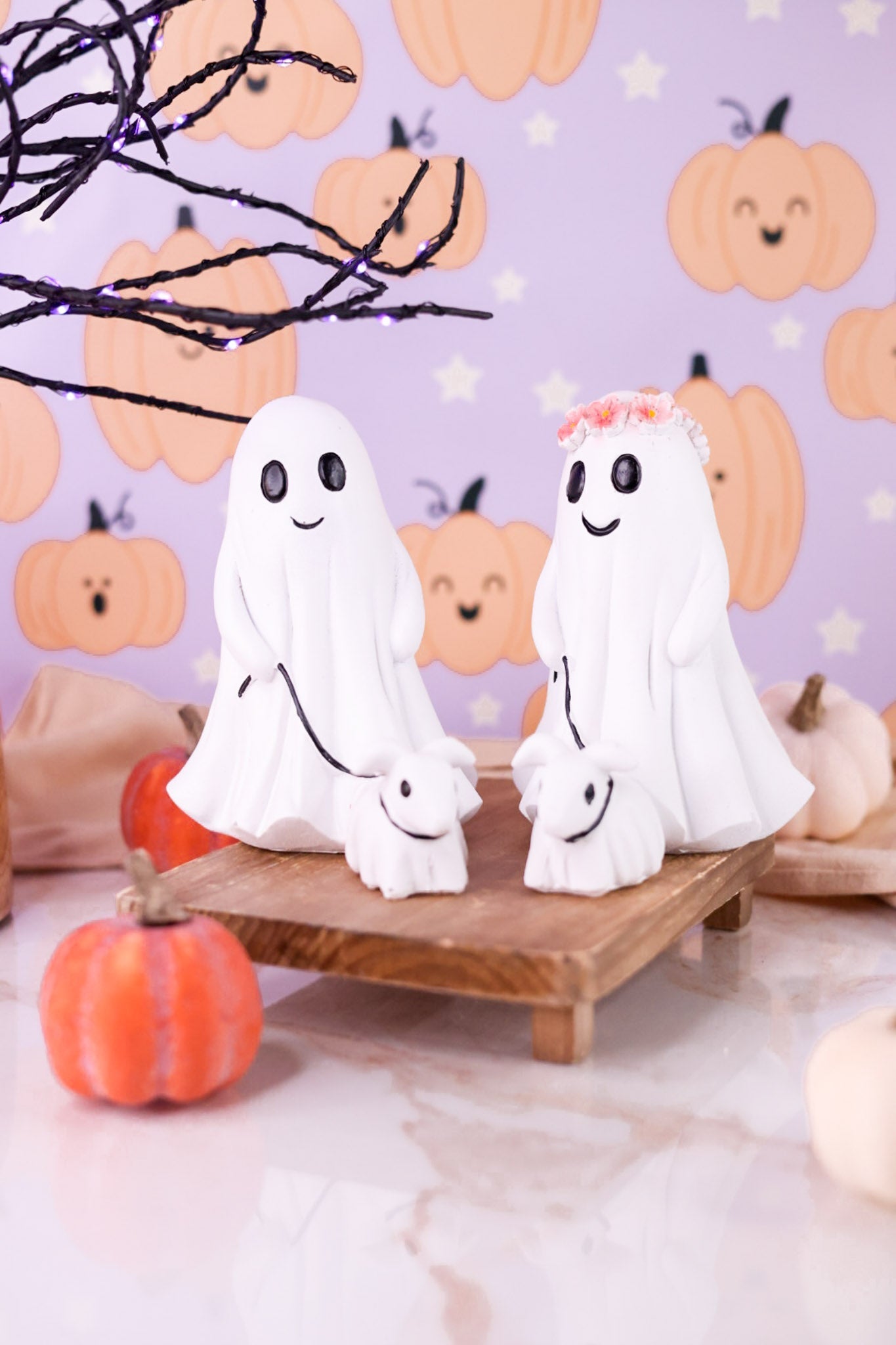 Ghost Dog Walker Halloween Tabletop Decorations (2 Styles) - Whiskey Skies - HANNA'S HANDIWORKS