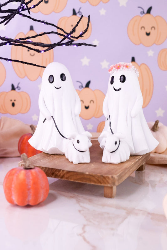 Ghost Dog Walker Halloween Tabletop Decorations (2 Styles) - Whiskey Skies - HANNA'S HANDIWORKS