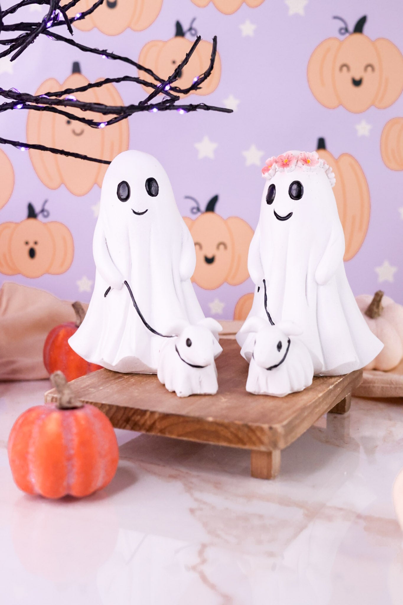 Ghost Dog Walker Halloween Tabletop Decorations (2 Styles) - Whiskey Skies - HANNA'S HANDIWORKS
