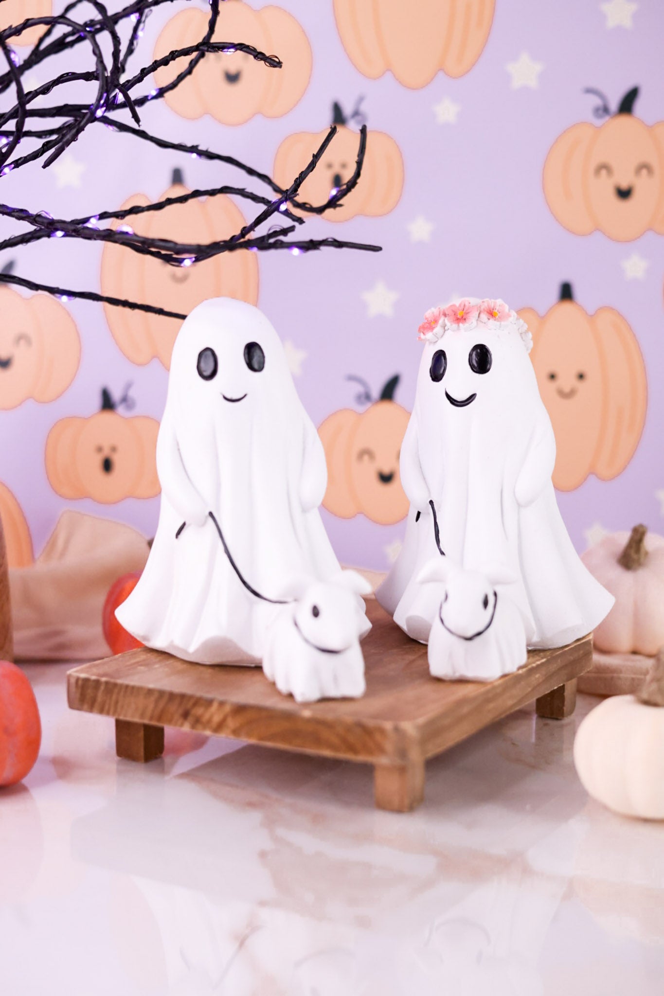Ghost Dog Walker Halloween Tabletop Decorations (2 Styles) - Whiskey Skies - HANNA'S HANDIWORKS