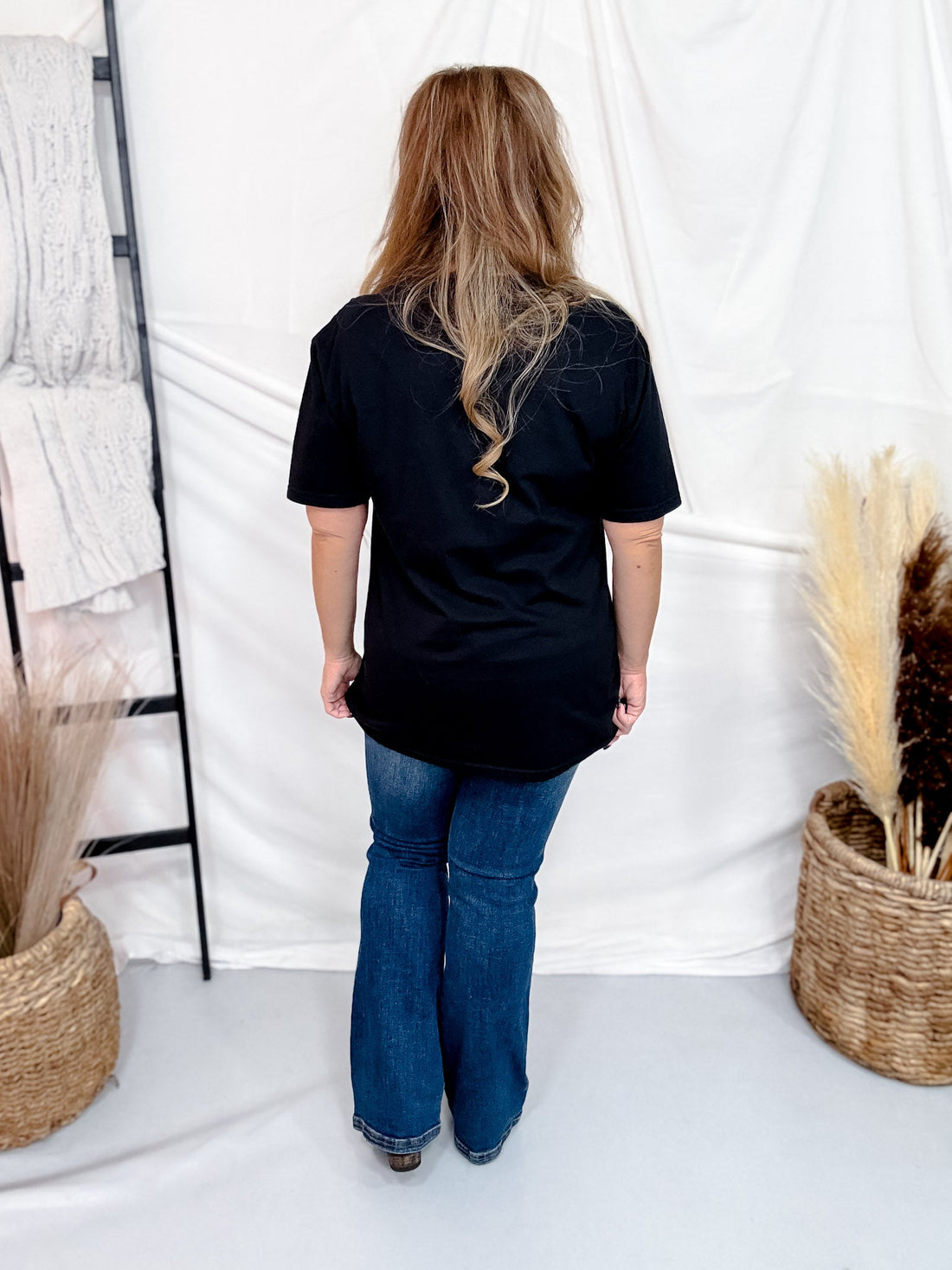Ghost Him Black Short Sleeve Graphic Tee - Whiskey Skies - THE LATTIMORE CLAIM