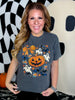 Ghost & Pumpkin Short Sleeve Graphic T-Shirt - Whiskey Skies - FRONT PORCH BOUTIQUE