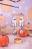 Ghost Walking Dog Halloween Dangle Earrings - Whiskey Skies - SEA PIXIE DESIGNS
