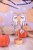 Ghost Walking Dog Halloween Dangle Earrings - Whiskey Skies - SEA PIXIE DESIGNS