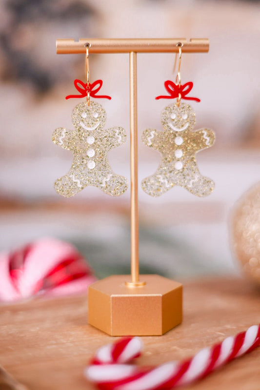 Gingerbread Acrylic Earrings - Whiskey Skies - DOOHICKIES