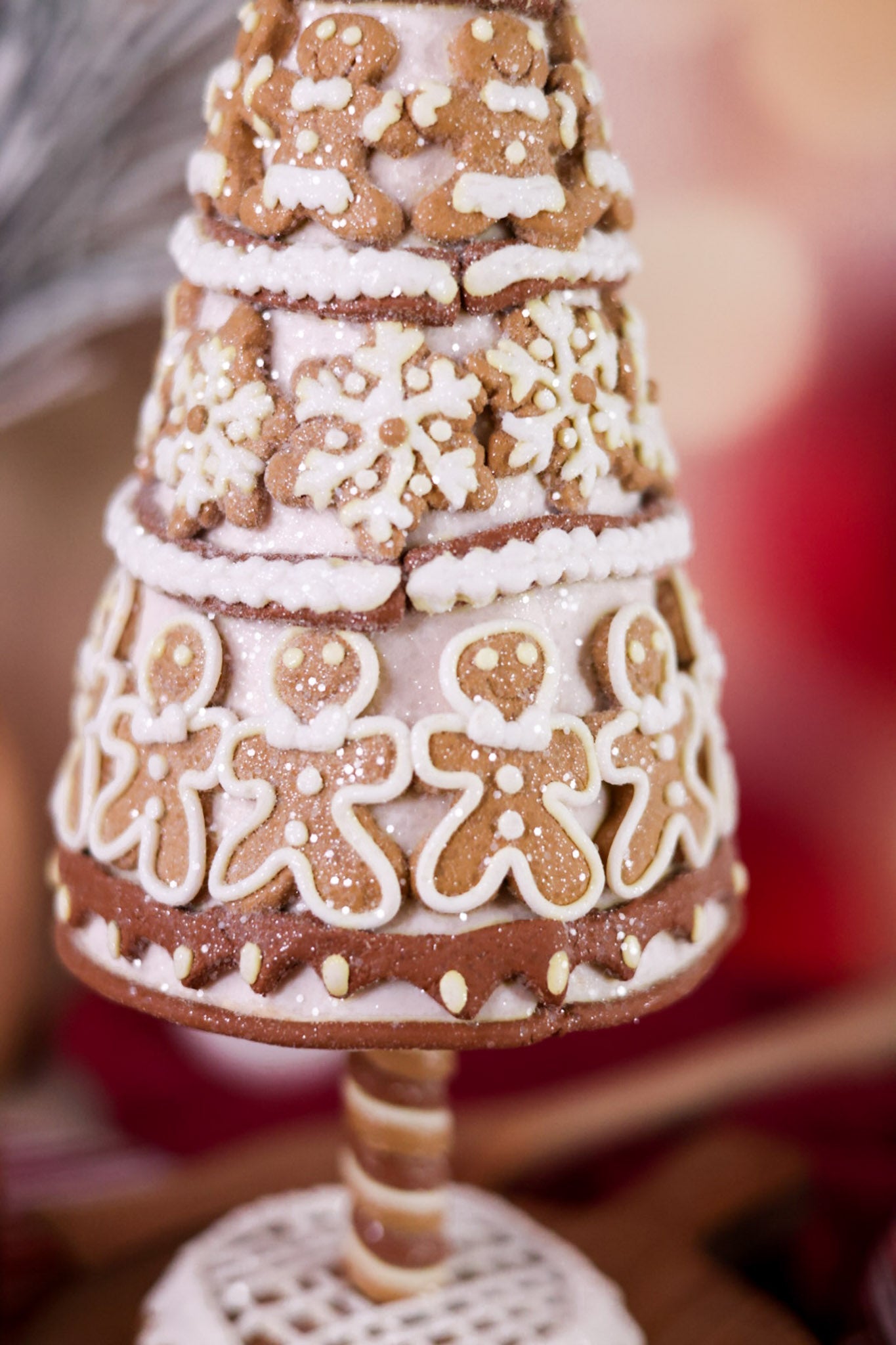 Gingerbread Cookie Christmas Tree Table Top Decoration - Whiskey Skies - RAZ IMPORTS