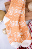 Gingerbread Cottage Fuzzy Crew Socks - Whiskey Skies - CRESCENT SOCK COMPANY