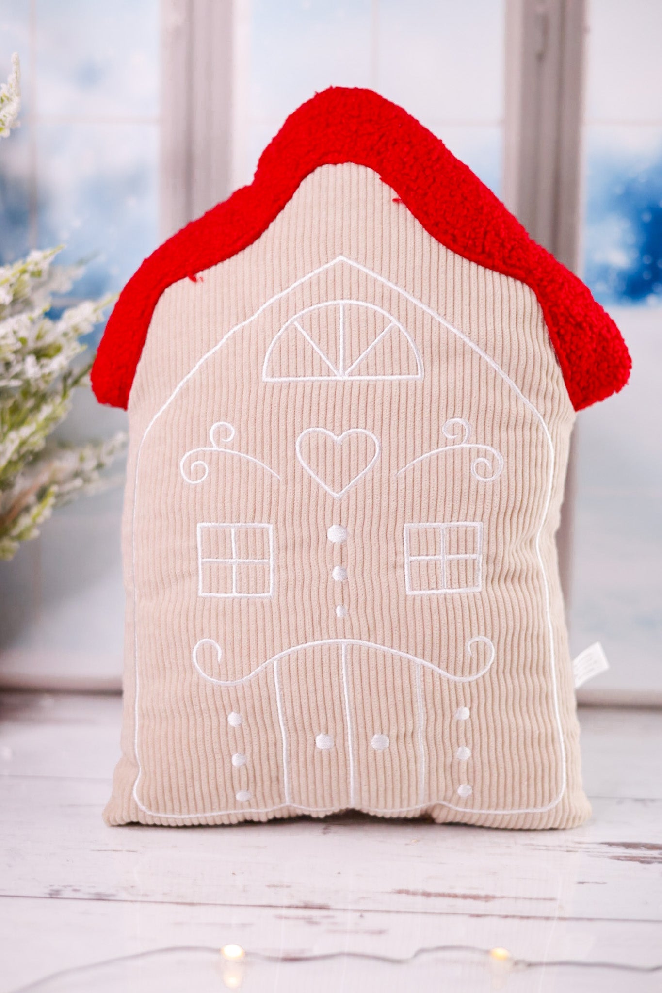 Gingerbread House Pillow (2 Styles) - Whiskey Skies - SULLIVANS