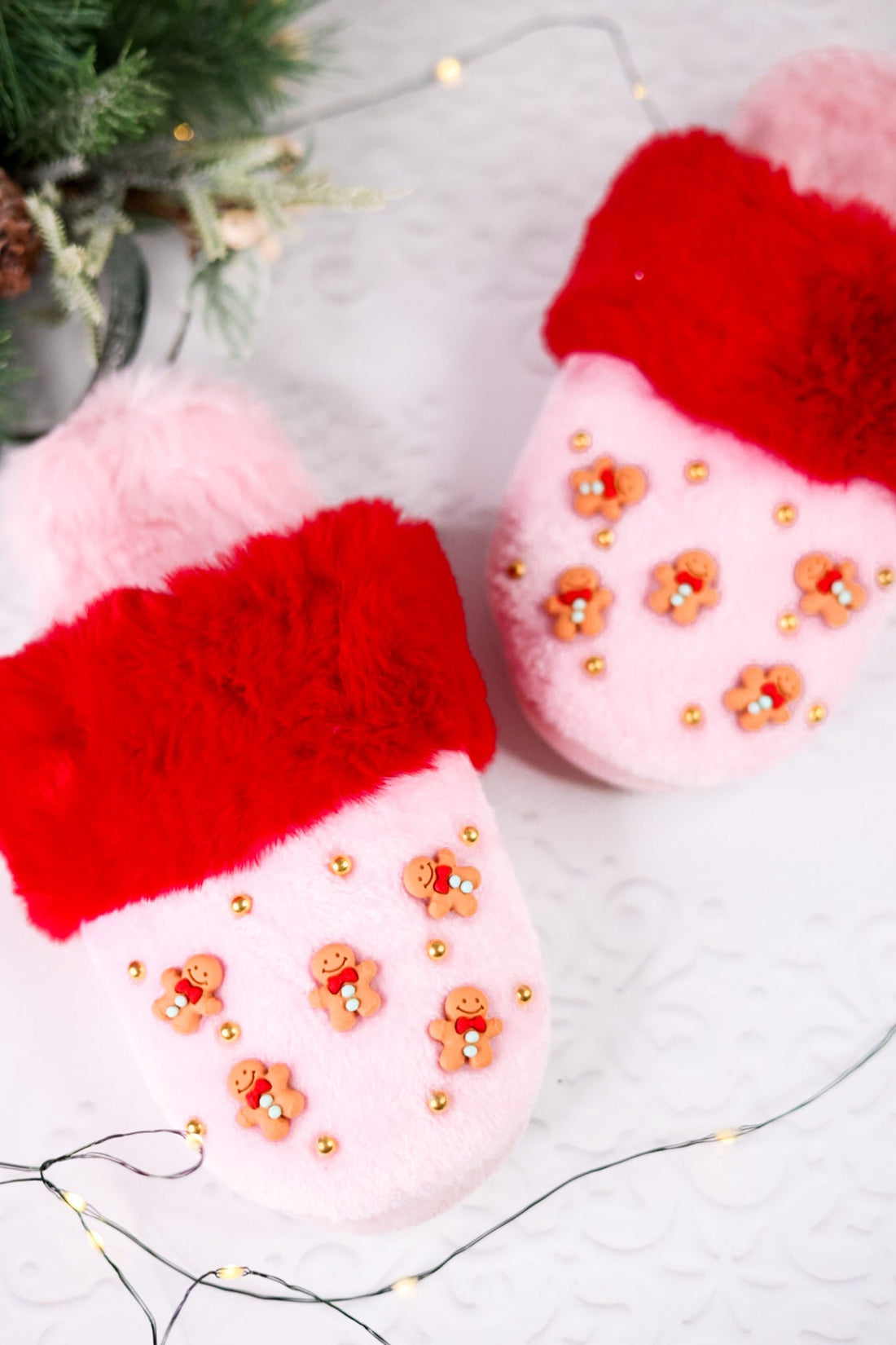 Gingerbread Men Cozy Slippers - Whiskey Skies - SHIRALEAH