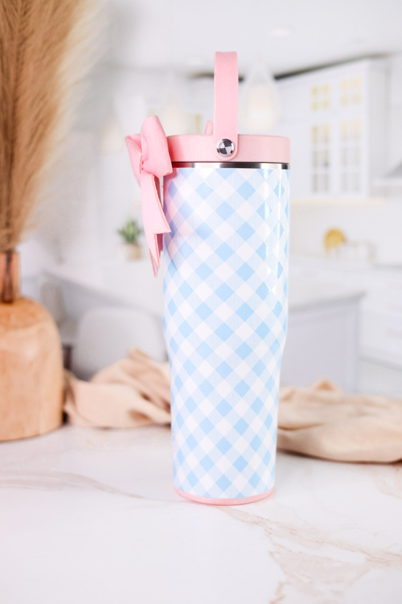 Gingham Leakproof To - Go Tumbler - Whiskey Skies - SWIG LIFE