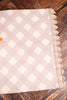 Gingham Table Runner with Crochet Farm Animal - Whiskey Skies - MUD PIE