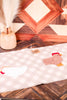 Gingham Table Runner with Crochet Farm Animal - Whiskey Skies - MUD PIE
