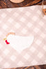 Gingham Table Runner with Crochet Farm Animal - Whiskey Skies - MUD PIE