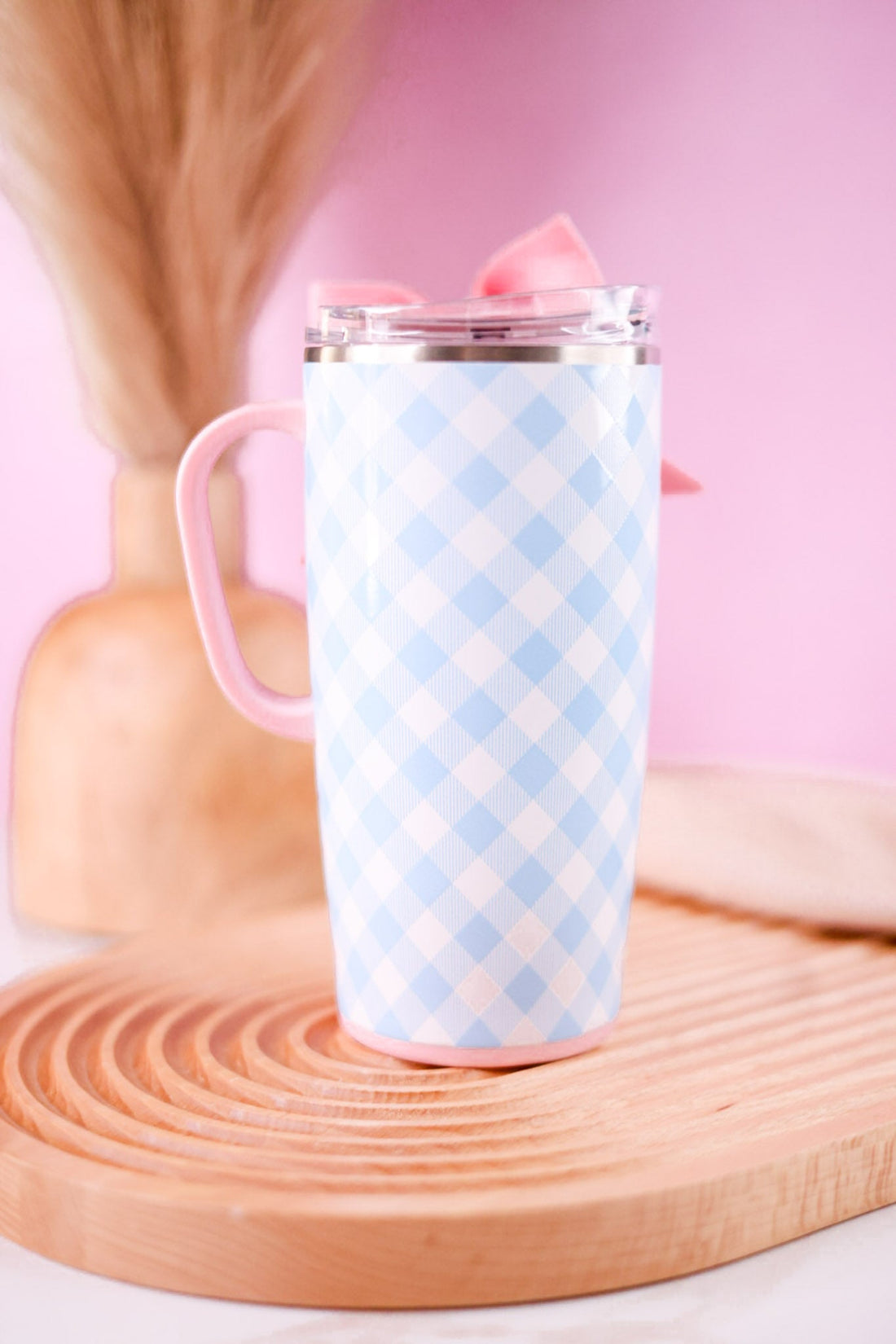 Gingham Travel 22oz Mug - Whiskey Skies - SWIG LIFE
