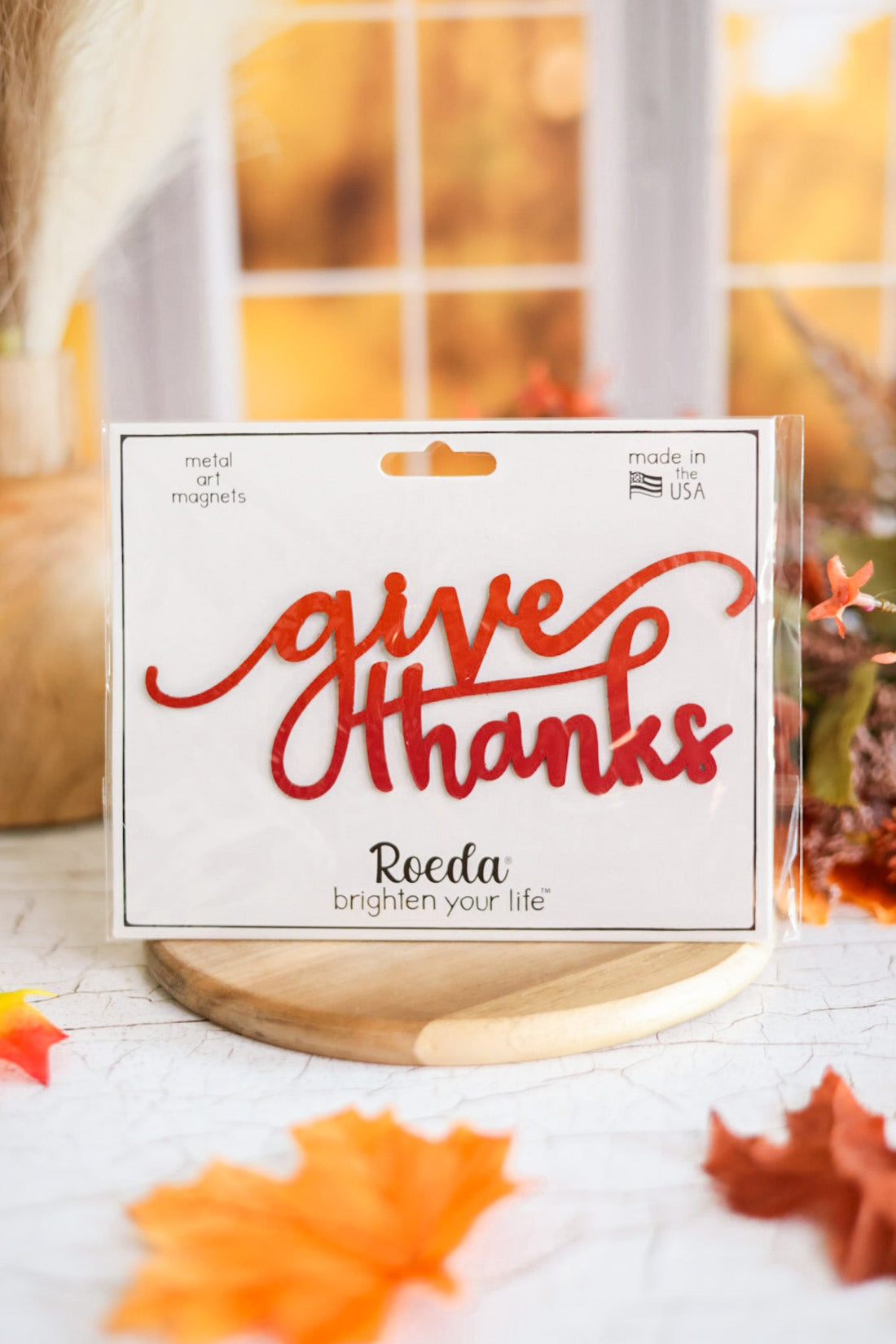 "Give Thanks" Magnet - Whiskey Skies - ROEDA STUDIO