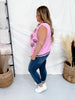 Glitter Candy Corn Pink Sweater Vest - Whiskey Skies - SOUTHERN GRACE