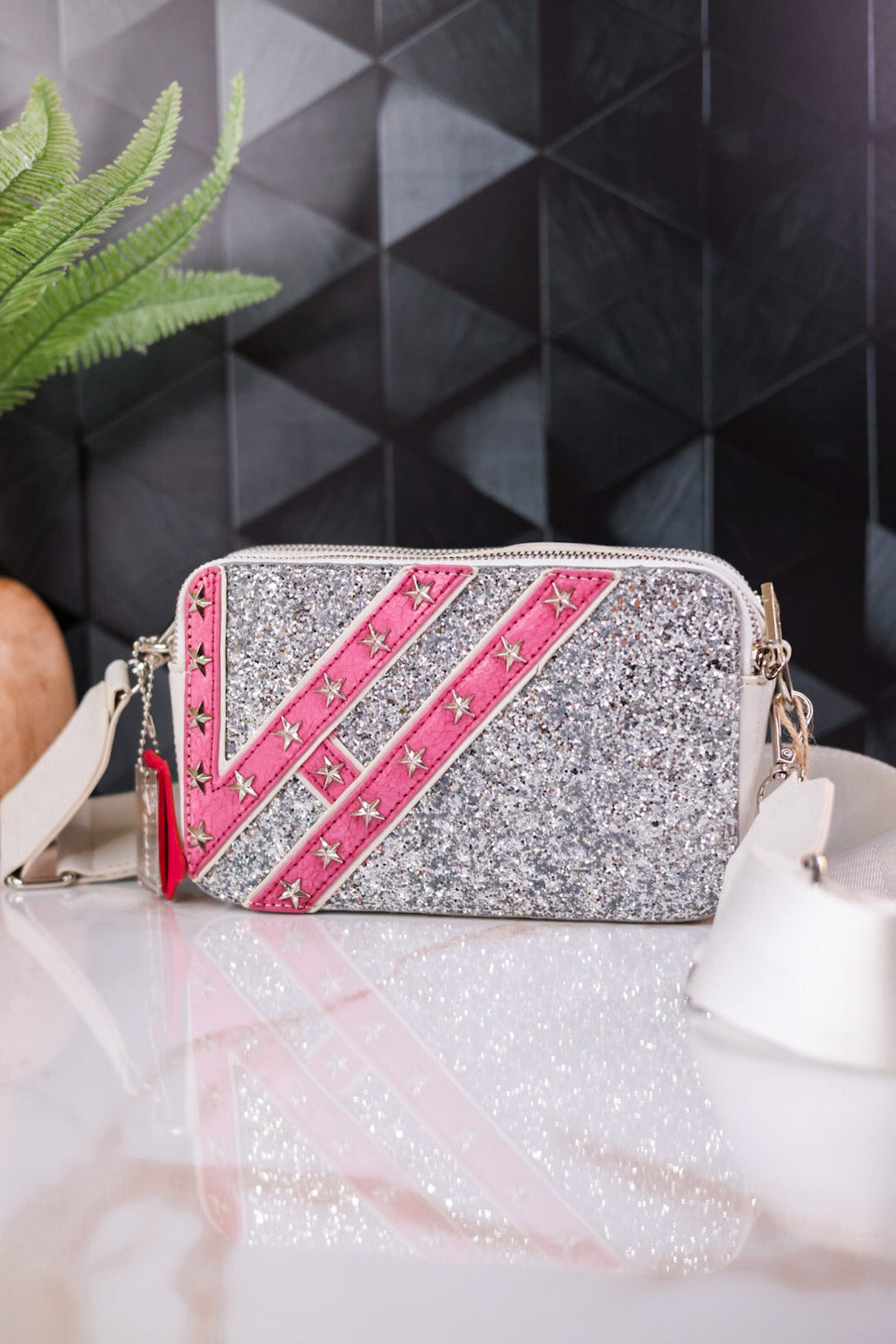 Glitter Crossbody Bag - Whiskey Skies - VINTAGE HAVANA