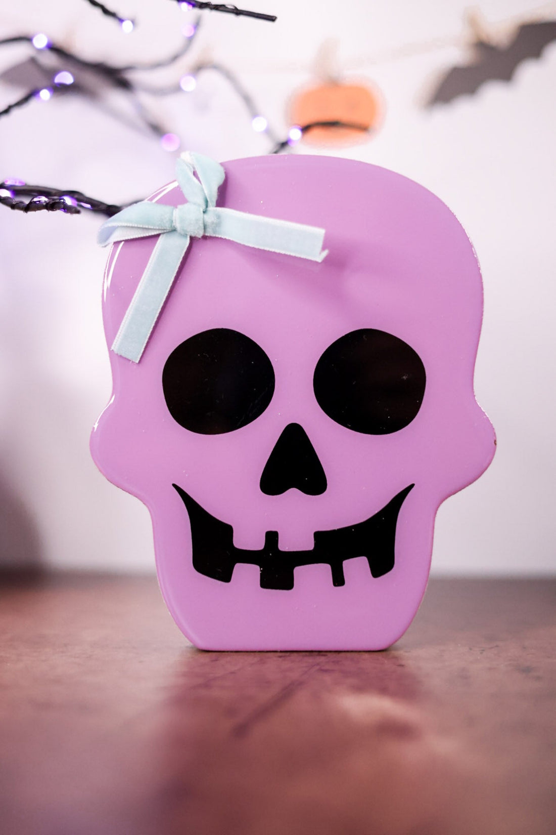 Glitter & Epoxy Pastel Skull Tabletop Sitters (3 Colors) - Whiskey Skies - TRANSPAC