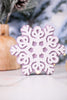 Glittering Purple Snowflake Wooden Sitters (4 Styles) - Whiskey Skies - YOUNG'S INC