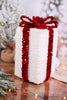 Glittering Red and White Gift Ornaments (2 Sizes) - Whiskey Skies - SULLIVANS