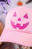 Glittery Pink Jack - O - Lantern Trucker Hat - Whiskey Skies - STATED BRANDS