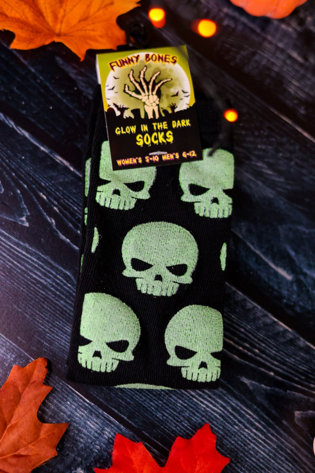 Glow In The Dark Halloween Socks (4 Styles) - Whiskey Skies - DM MERCHANDISING