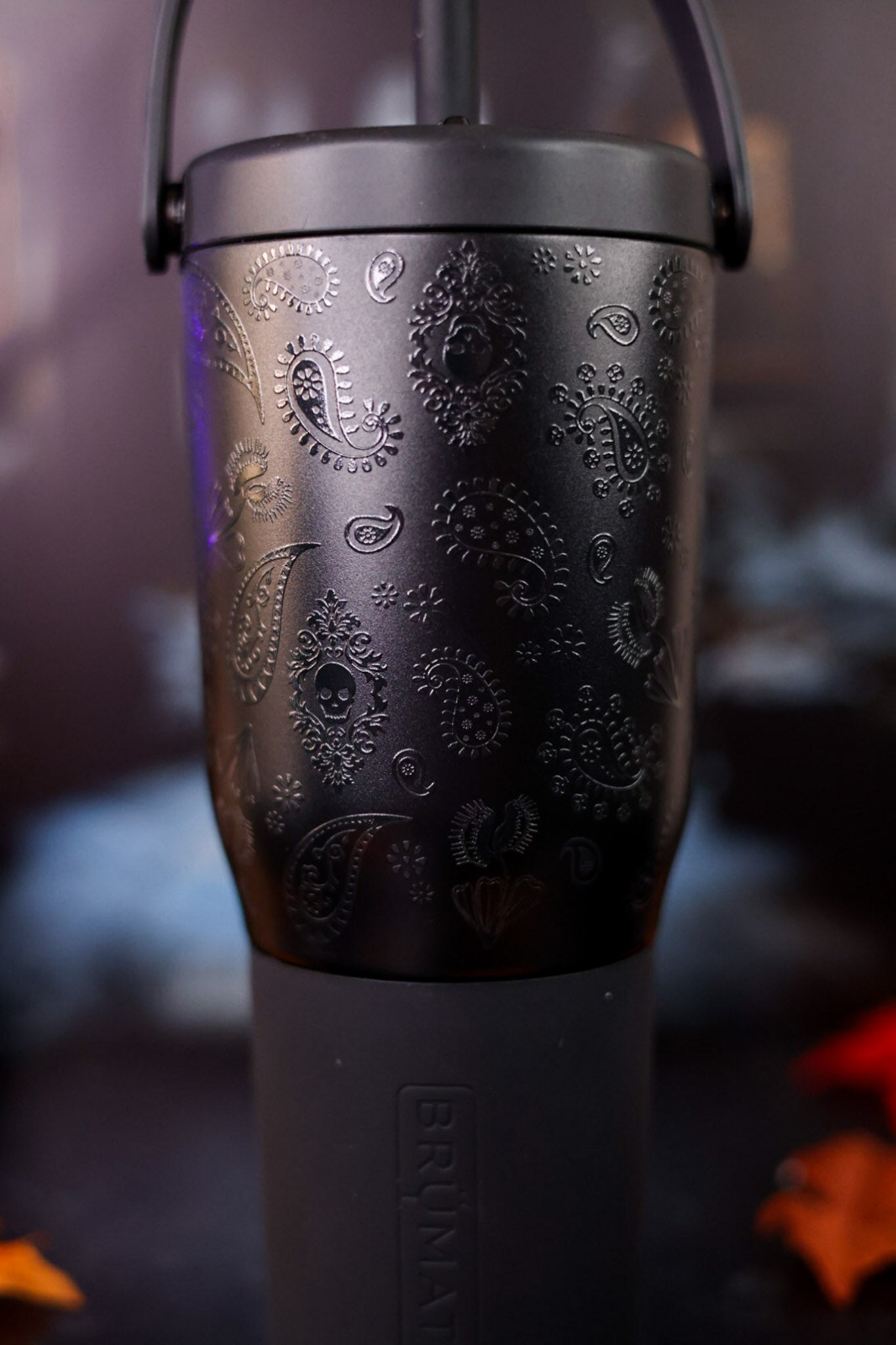 Glow In The Dark Phantom Paisley 35oz Resa Tumbler - Whiskey Skies - BRUMATE